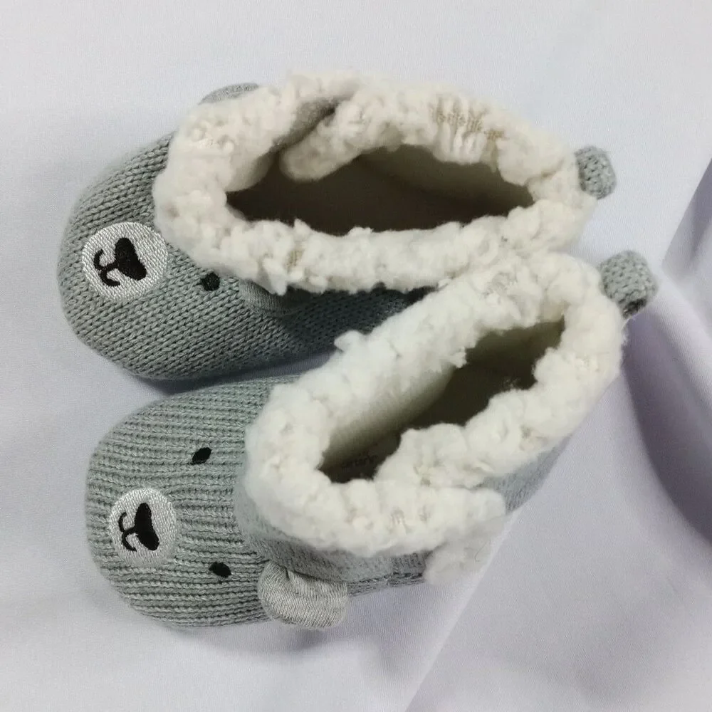 Carter's Just One You Infant Walker Bootie Boots Bear Knit Snow Toddler 3-6 mnth
